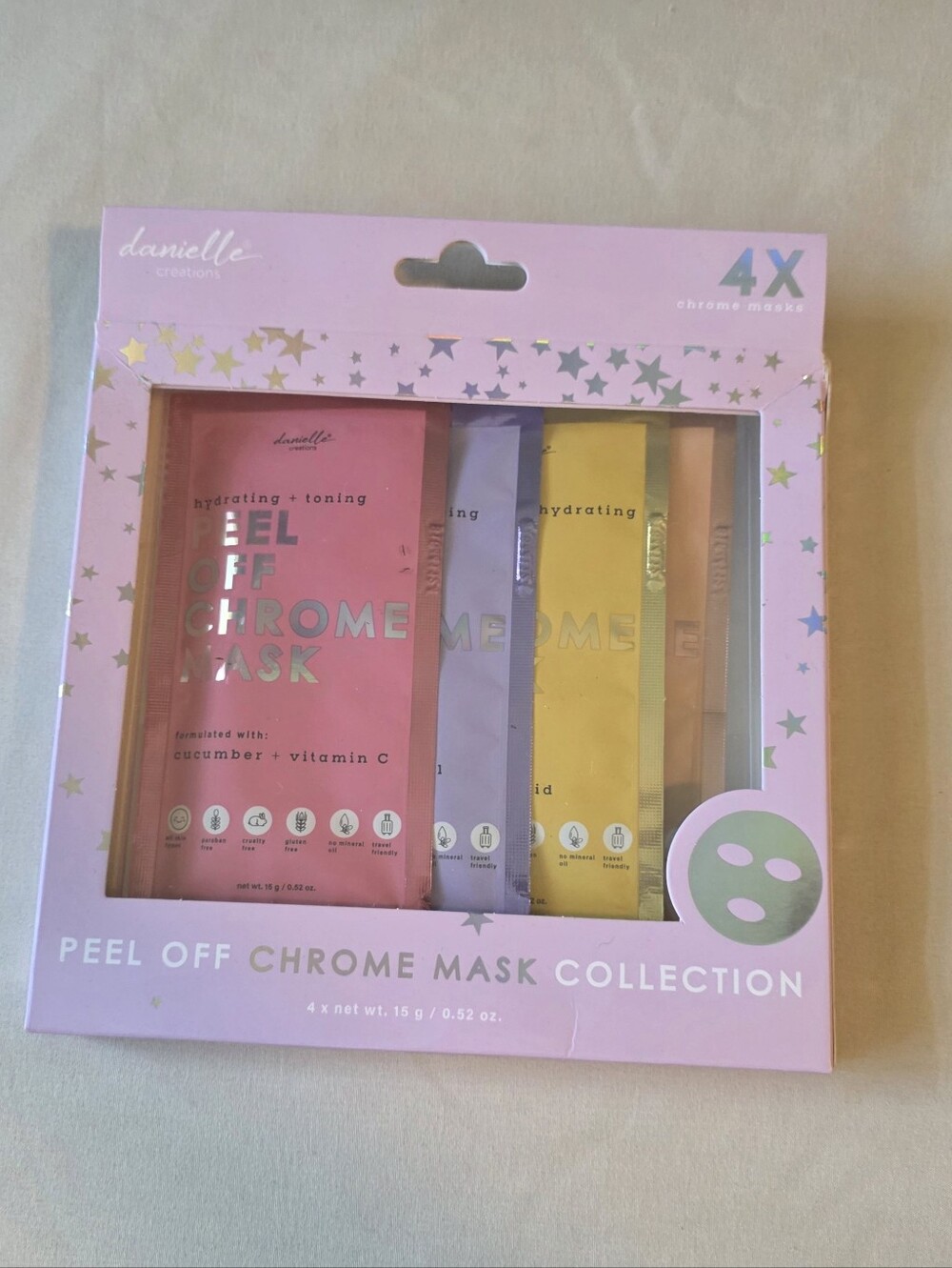 danielle Creations Peel Off Chrome Mask Collection - Pink Hydrating Set